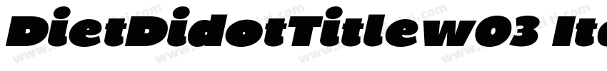 DietDidotTitlew03 Italic字体转换